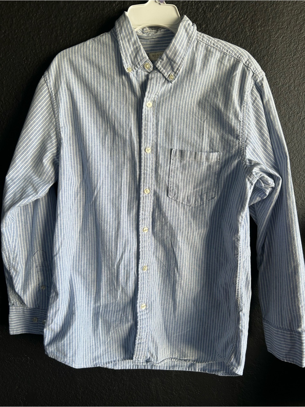 Sonoma Light Blue & White Striped Button-Down Shirt - Men's